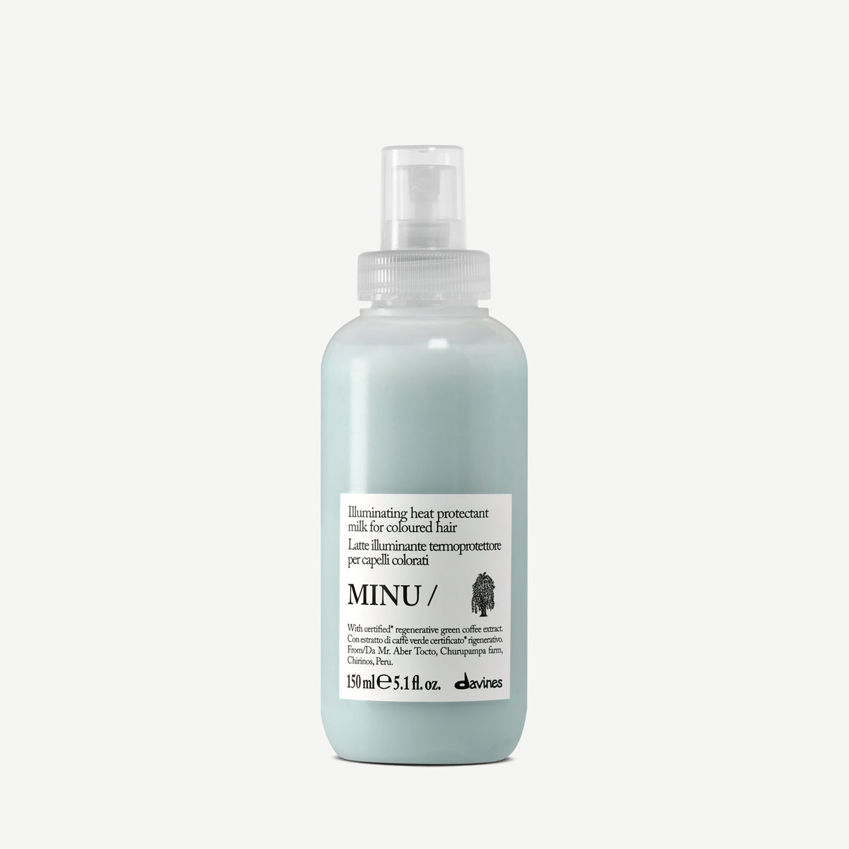 Davines ES International MINU Milk - Tratamiento sin aclarado con protección térmica para cabello coloreado