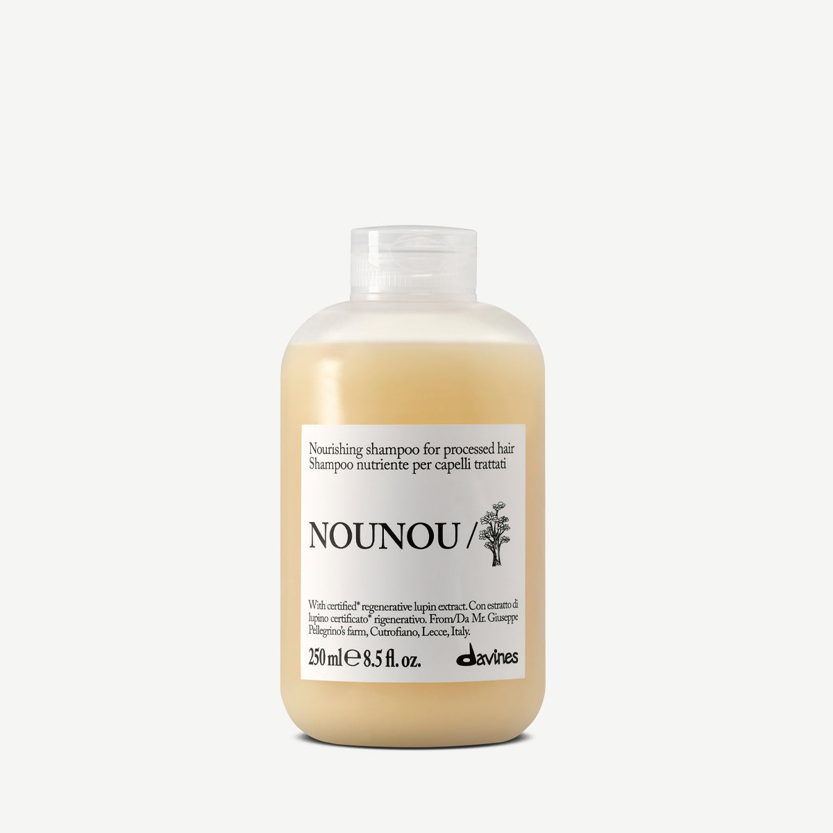 Davines ES International NOUNOU Shampoo - Champú nutritivo para cabello tratado y quebradizo