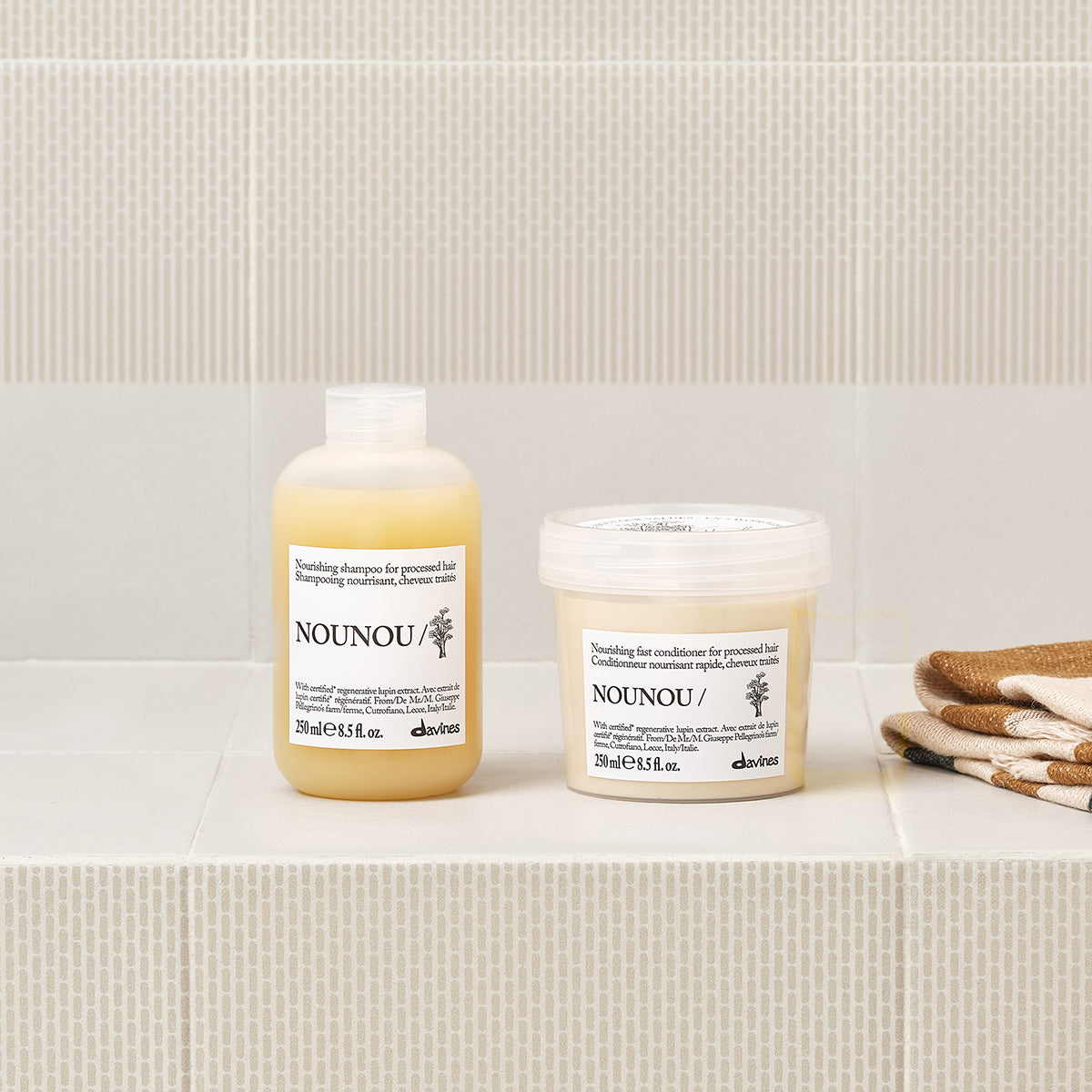 Davines ES International NOUNOU Conditioner - Acondicionador nutritivo de acción rápida para cabello tratado y quebradizo