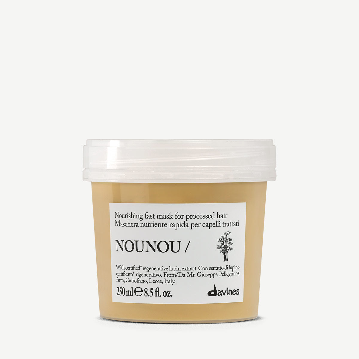Davines ES International NOUNOU Mask - Mascarilla nutritiva de acción rápida para cabello tratado y quebradizo