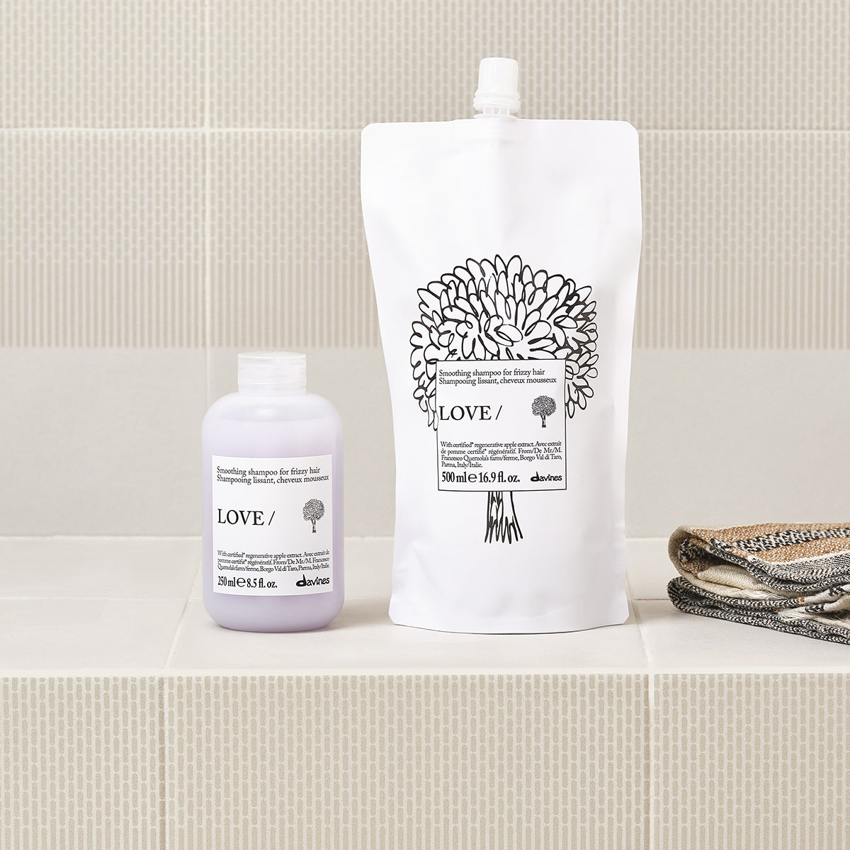 Davines ES International LOVE SMOOTHING Shampoo - Champú anti-frizz para cabello encrespado