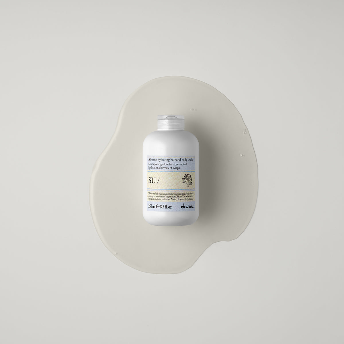 Davines ES International SU Hair & Body Wash - Gel limpiador aftersun hidratante para cabello y cuerpo