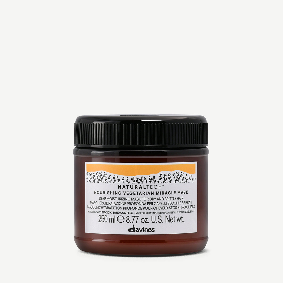 Davines ES International NOURISHING Vegetarian Miracle Mask - Mascarilla extra hidratante y nutritiva para cabello quebradizo y rebelde