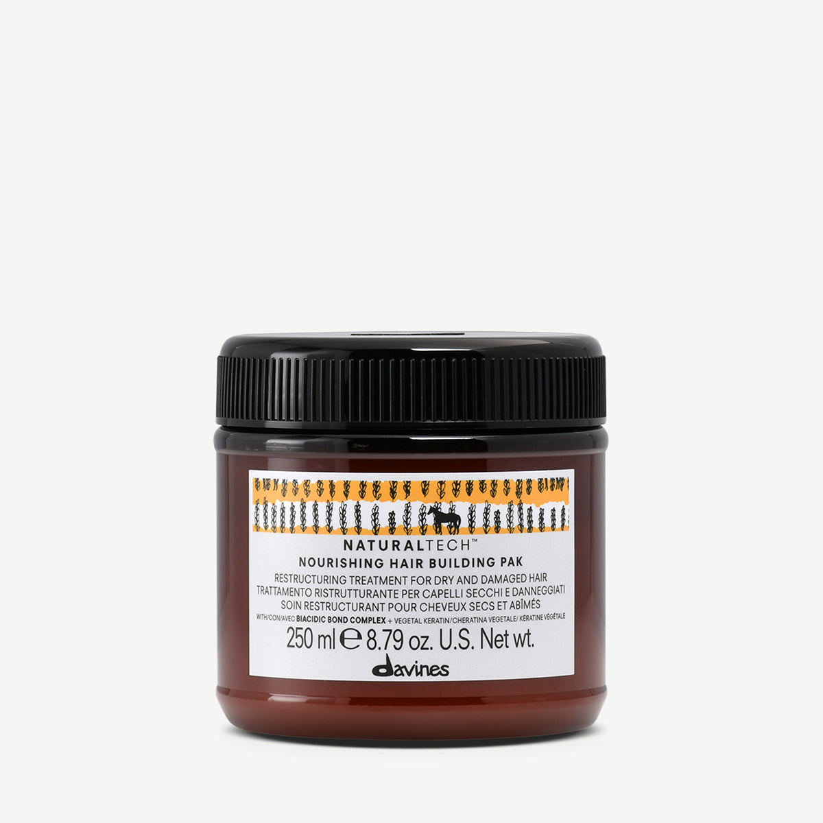 Davines ES International NOURISHING Hair Building Pak - Mascarilla reestructurante con queratina vegetal combinada con Biacidic Bond Complex para el cabello seco y quebradizo