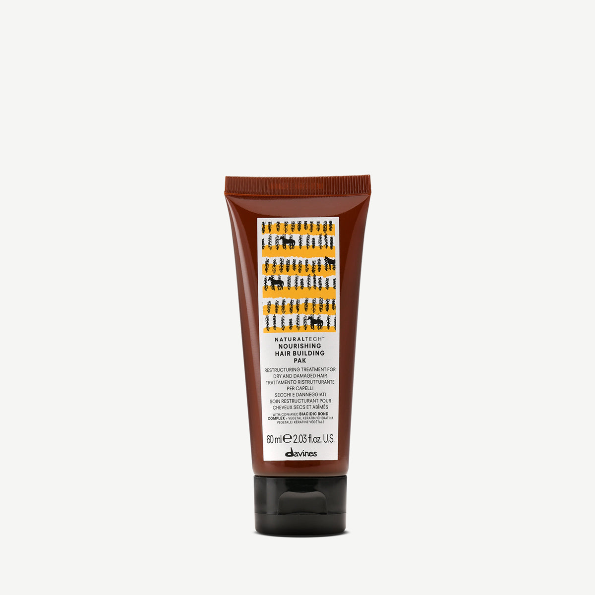 Davines ES International NOURISHING Hair Building Pak - Mascarilla reestructurante con queratina vegetal combinada con Biacidic Bond Complex para el cabello seco y quebradizo