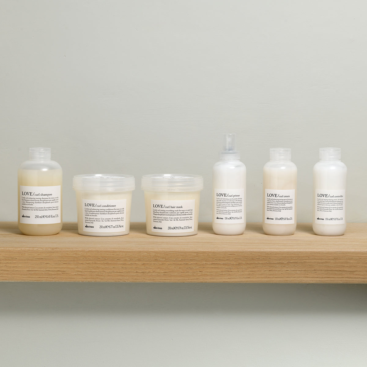 Davines ES International Kit LOVE CURL champú y acondicionador - Kit potenciador de rizos para cabello rizado u ondulado
