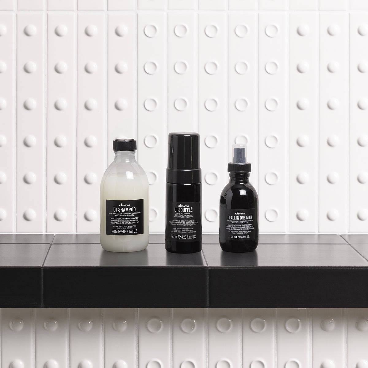 Davines ES International OI Soufflé - Espuma sin enjuague (líquido a espuma) para brillo radiante y cuerpo