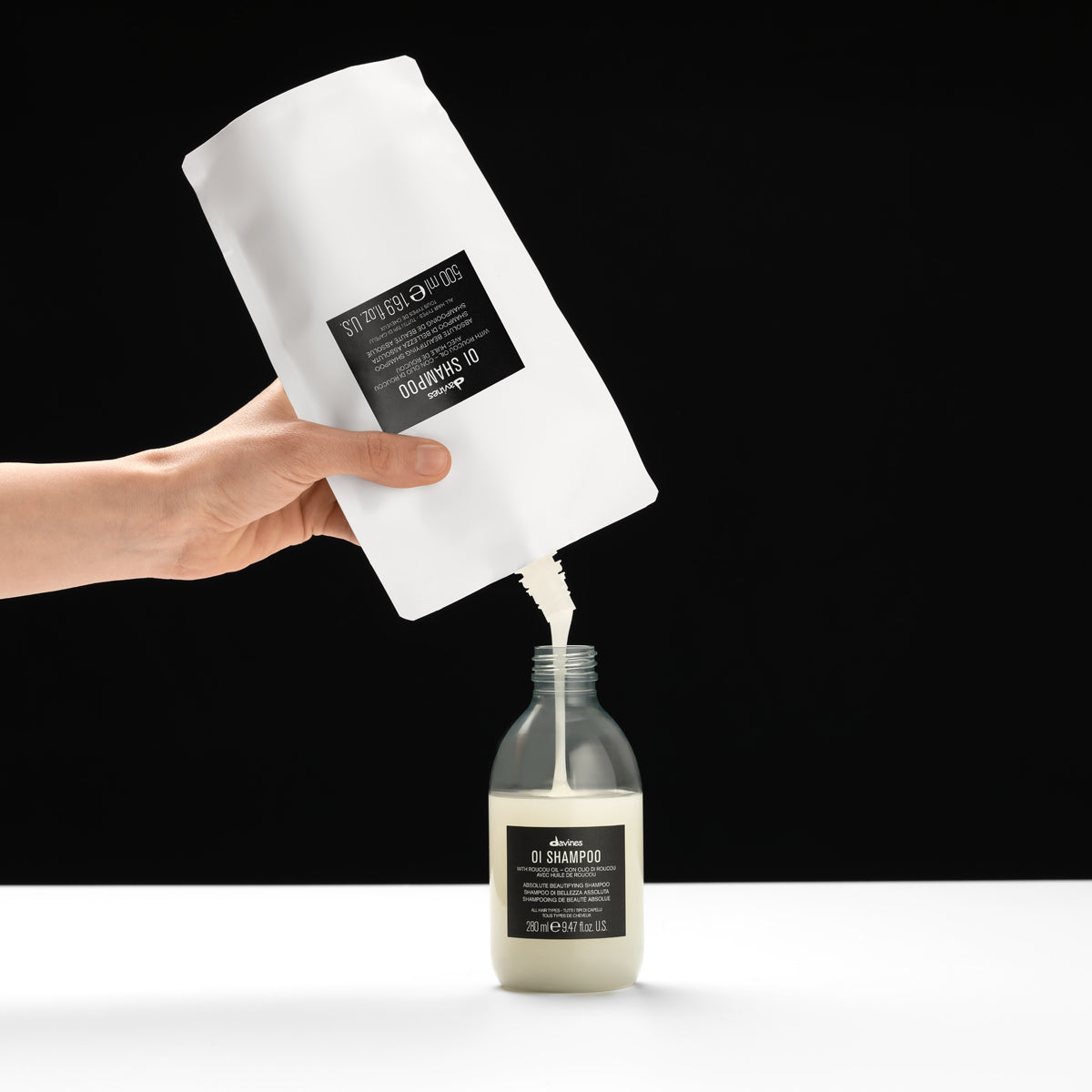 Davines ES International OI Shampoo - Champú suave de uso diario para un cabello brillante y aterciopelado