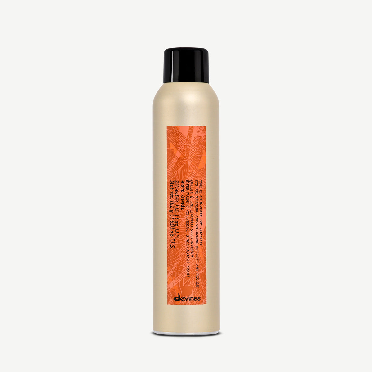 Davines ES International Dry Shampoo - Spray limpiador para refrescar y dar volumen sin residuos