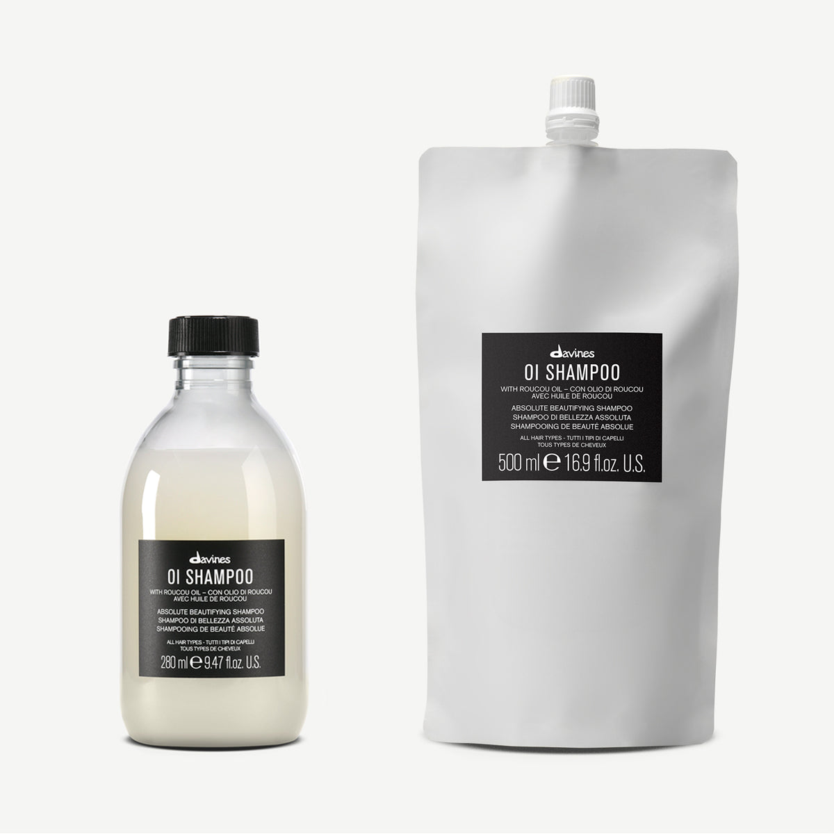 Davines ES International OI Shampoo + Refill - Champú antioxidante para todo tipo de cabello + recarga