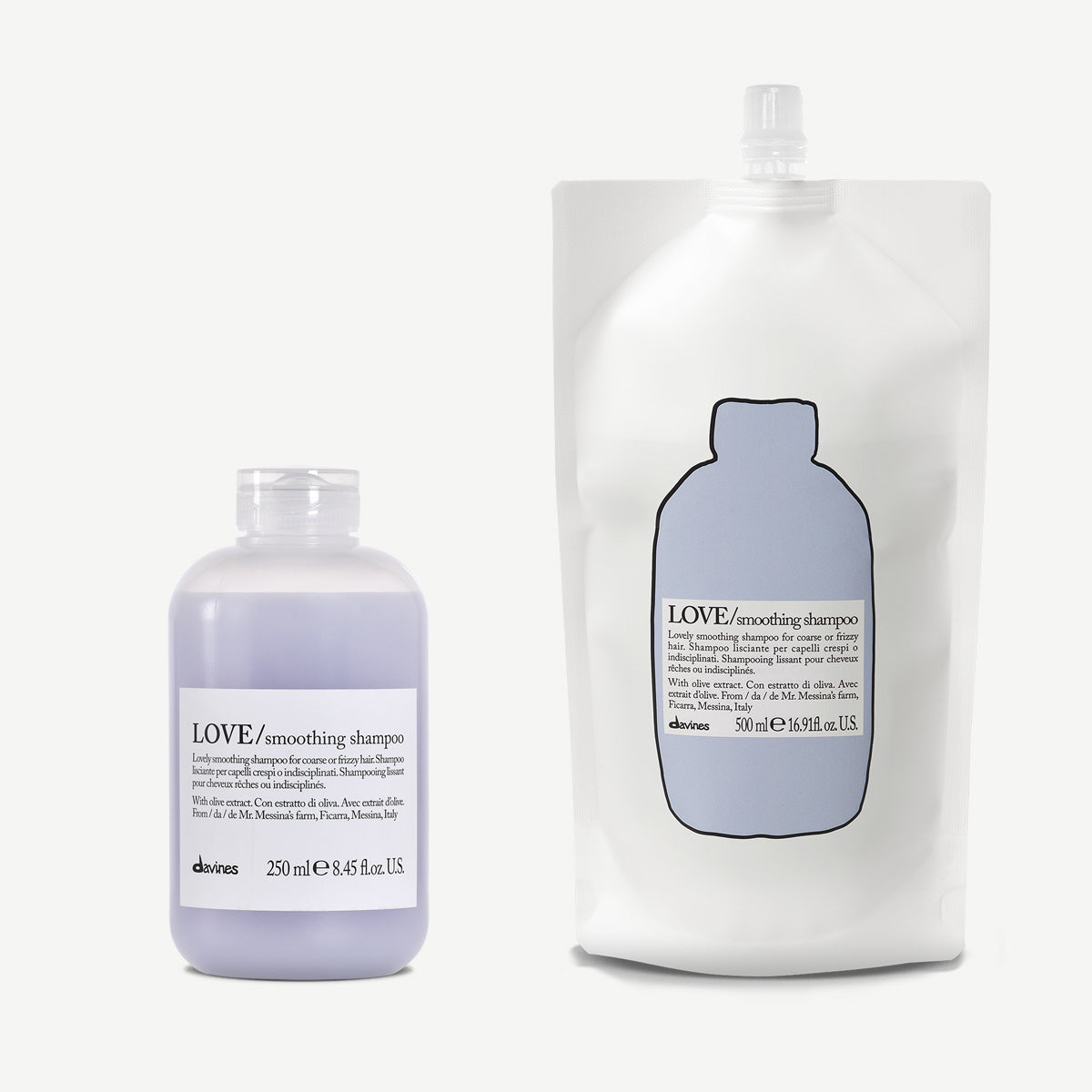 LOVE Smoothing Shampoo + Refill 1 2 pz.Davines
