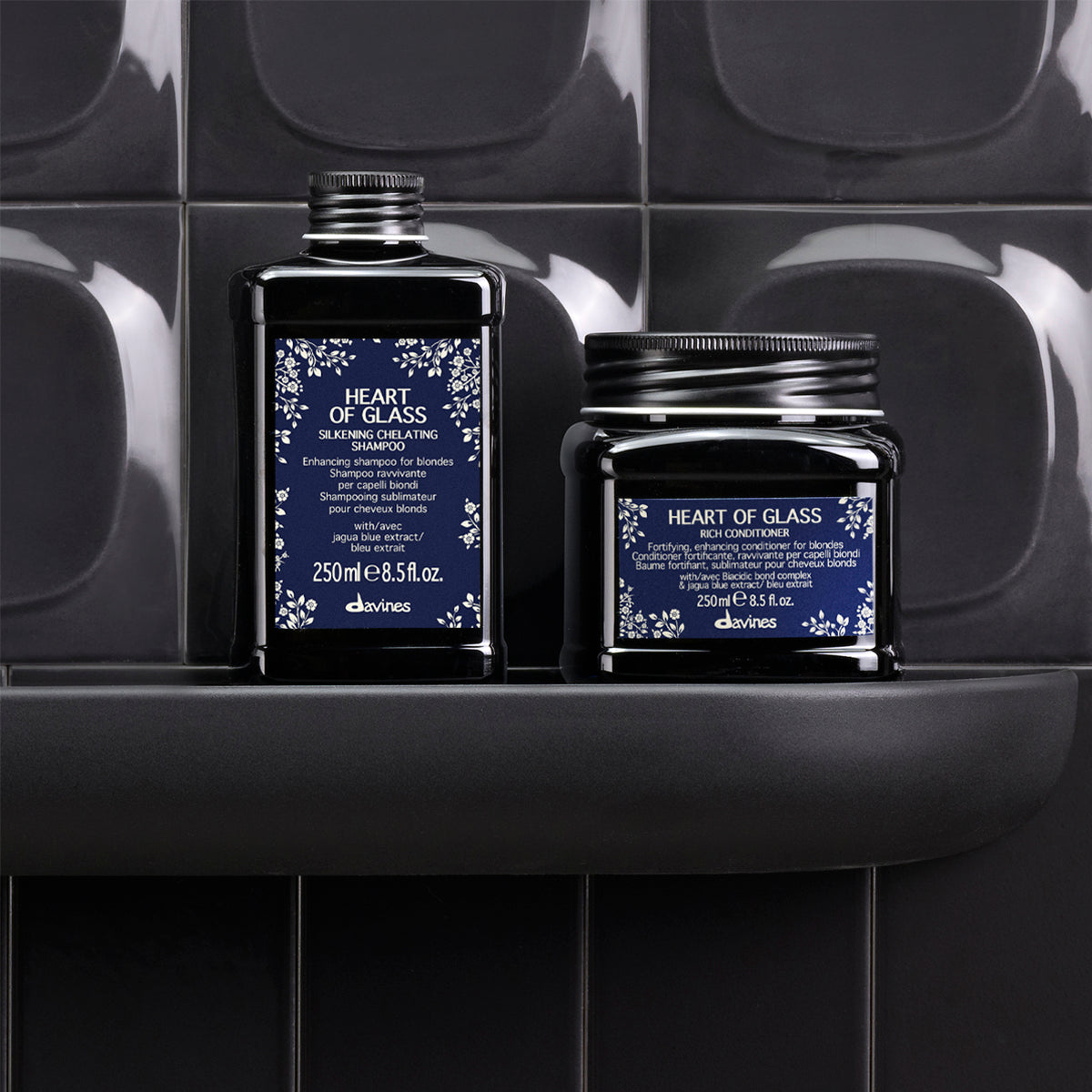 Davines ES International HEART OF GLASS Rich Conditioner - Acondicionador fortalecedor y realzador para rubios naturales o teñidos