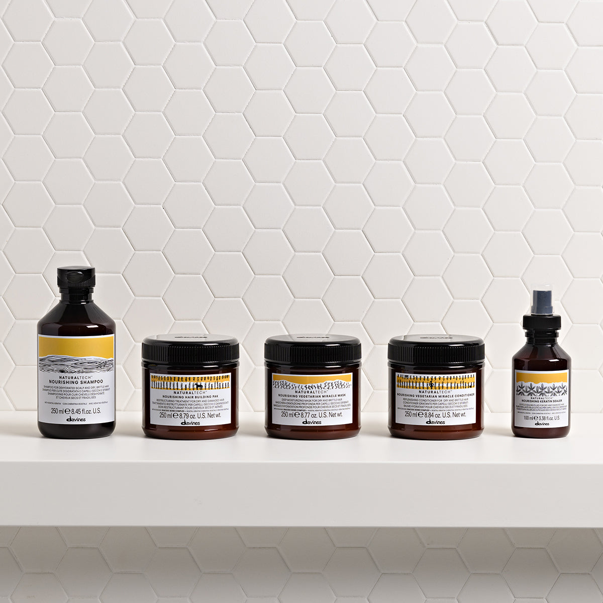 Davines ES International NOURISHING Shampoo - Champú nutritivo para cuero cabelludo deshidratado y cabello seco, quebradizo y dañado