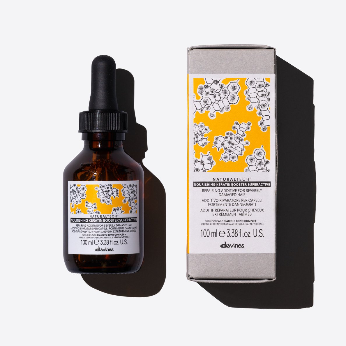 NOURISHING Keratin Booster Superactive Aditivo profesional con queratina vegetal concentrada, para cabello muy dañado 100 ml Davines