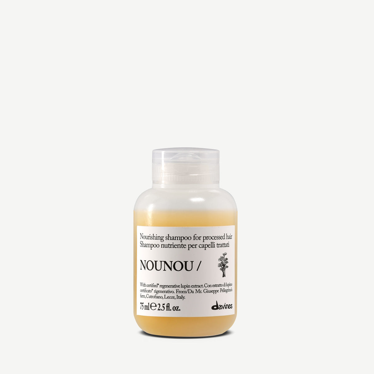 
Davines ES International NOUNOU Shampoo - Champú nutritivo para cabello tratado y quebradizo