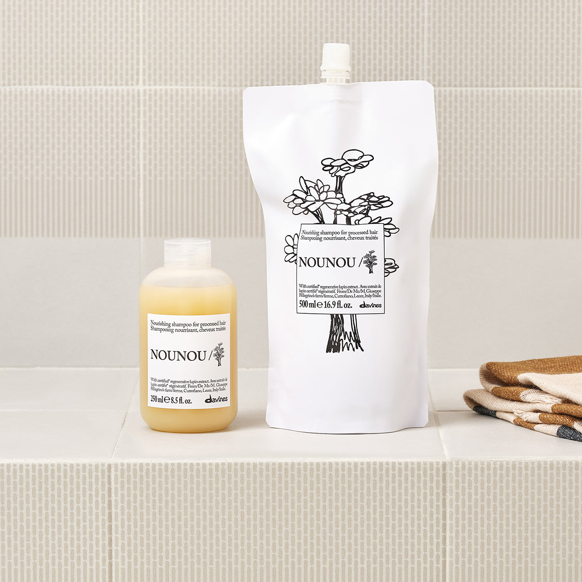 
Davines ES International NOUNOU Shampoo - Champú nutritivo para cabello tratado y quebradizo