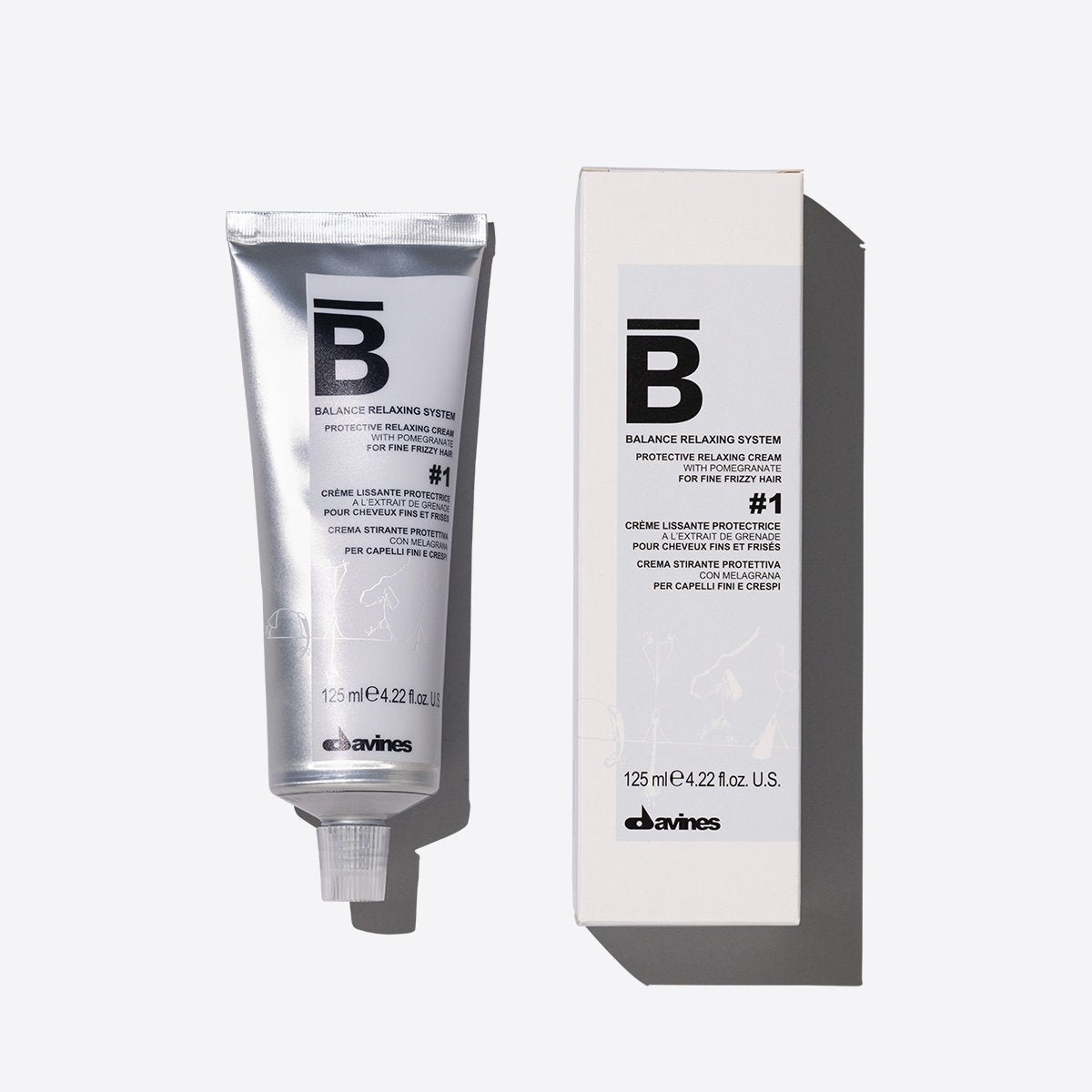 Protective Relaxing Cream 1 Chemical relaxer for fine, coloured or sensitized hair 125 ml  Davines
