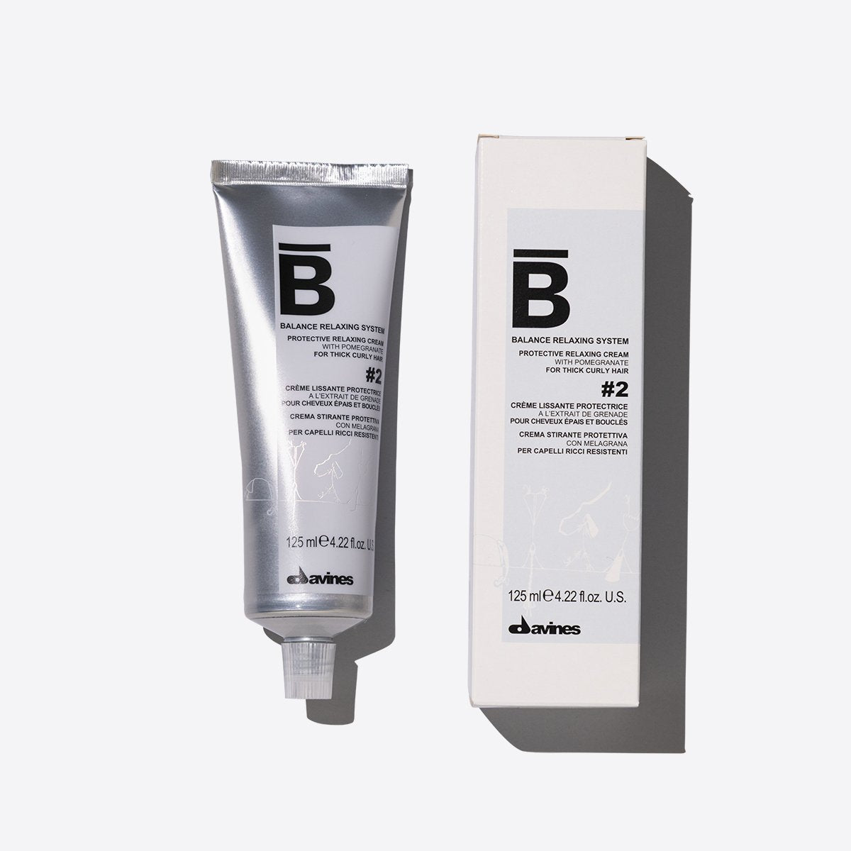 Protective Relaxing Cream 2 Chemical relaxer for natural or thick hair 125 ml  Davines
